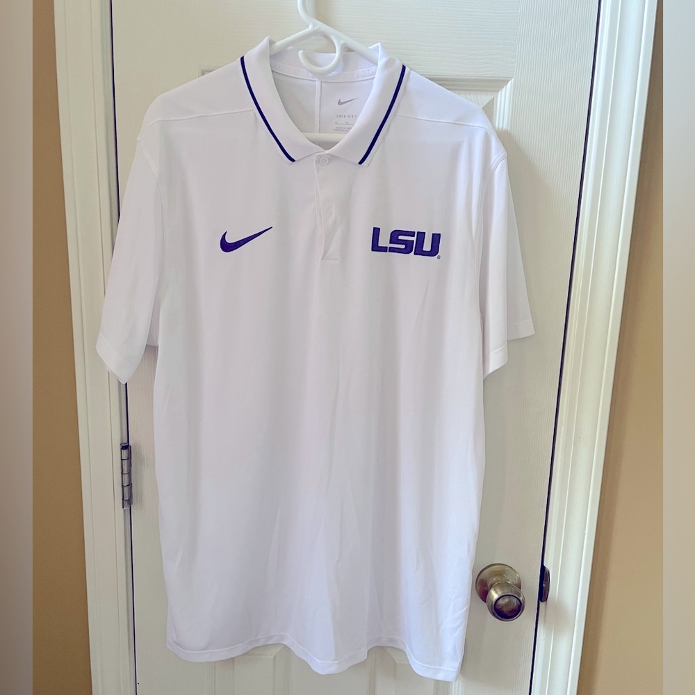 Men's XL Nike LSU Tigers white polo